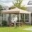 Outsunny 13' x 13' Pop Up Canopy Tent, Instant Sun Shelter, Tents for Parties, Height Adjustable, with Wheeled Carry Bag for Outdoor, Garden, Patio, Parties, Beige W2225P200630