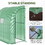 Outsunny 7' x 3' x 7' Lean to Greenhouse, Walk-in Green House, Plant Nursery with 2 Roll-up Doors and Windows, PE Cover and 3 Wire Shelves, Green W2225P200639
