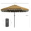 Outsunny 9ft Patio Umbrella with Push Button Tilt and Crank, Ruffled Outdoor Market Table Umbrella with Tassles and 8 Ribs, for Garden, Deck, Pool, Tan W2225P200641