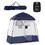 Outsunny Shower Tent, Pop Up Privacy Shelter for Camping, Dressing Changing Room, Portable Instant Outdoor Shower Tent Enclosure w/ 2 Rooms, Shower Bag, Floor and Carrying Bag, Blue W2225P200643