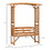 Outsunny Patio Garden Bench Arbor Arch with Pergola and 2 Trellises, 3 Seat Natural Wooden Outdoor Bench for Grape Vines & Climbing Plants, Backyard Decor, Brown W2225P200650