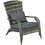Outsunny Patio Wicker Adirondack Chair, Outdoor All-Weather Rattan Fire Pit Chair w/ Soft Cushions, Tall Curved Backrest and Comfortable Armrests for Deck or Garden, Gray W2225P200657