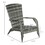 Outsunny Patio Wicker Adirondack Chair, Outdoor All-Weather Rattan Fire Pit Chair w/ Soft Cushions, Tall Curved Backrest and Comfortable Armrests for Deck or Garden, Gray W2225P200657