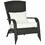 Outsunny Patio Wicker Adirondack Chair, Outdoor All-Weather Rattan Fire Pit Chair w/ Soft Cushions, Tall Curved Backrest and Comfortable Armrests for Deck or Garden, Cream White W2225P200658