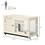PawHut Small Rabbit Hutch Indoor Bunny Cage on Wheels, Rabbit Habitat with Tough Pinewood, Openable Top, Rabbit Cage Inside, 37.5" x 21" x 24.5" W2225P200660