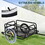 Aosom Bike Cargo Trailer for Hefty Loads, Foldable Compact Storage, Universal Hitch, Bike Wagon Bike Trailer Bicycle Cargo Trailer Bike Attachment with 16" Wheels, Heavy-Duty, Black W2225P200662