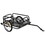 Aosom Bike Cargo Trailer for Hefty Loads, Foldable Compact Storage, Universal Hitch, Bike Wagon Bike Trailer Bicycle Cargo Trailer Bike Attachment with 16" Wheels, Heavy-Duty, Black W2225P200662