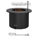 Outsunny 2-in-1 Smokeless Fire Pit, BBQ Grill, 25