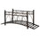 Outsunny 3.3' Metal Arch Zen Garden Bridge with Safety Siderails, Decorative Footbridge, Delicate Scrollwork & Corner Spheres for Stream, Fish Pond, Bronze W2225P200683