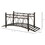 Outsunny 3.3' Metal Arch Zen Garden Bridge with Safety Siderails, Decorative Footbridge, Delicate Scrollwork & Corner Spheres for Stream, Fish Pond, Bronze W2225P200683