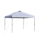 Outsunny 10' x 10' Pop Up Canopy Tent, Instant Sun Shelter with 3-Level Adjustable Height, Top Vents and Wheeled Carry Bag for Outdoor, Garden, Patio, White W2225P200700