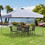 Outsunny 10' x 10' Pop Up Canopy Tent, Instant Sun Shelter with 3-Level Adjustable Height, Top Vents and Wheeled Carry Bag for Outdoor, Garden, Patio, White W2225P200700