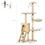 PawHut 53" Plush Sturdy Interactive Cat Condo Tower Scratching Post Activity Tree House - Beige W2225P200704
