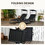 Outsunny Folding Chaise Lounge Pool Chairs, Outdoor Sun Tanning Chairs with Canopy Shade, Reclining Back, Steel Frame and Side Pocket for Beach, Yard, Patio, Black W2225P200745