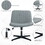 HOMCOM Wide Office Chair, Armless Office Desk Chair, Computer Fabric Vanity Chair with Adjustable Height, Gray W2225P200764