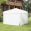 Outsunny 9.7' x 9.7' Pop Up Canopy with Sidewalls, Portable Canopy Tent with 2 Mesh Windows, Reflective Strips, Carry Bag for Events, Outdoor Party, Vendor Canopy, White W2225P200768