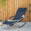 Outsunny Zero Gravity Rocking Chair Outdoor Chaise Lounge Chair Recliner Rocker with Detachable Pillow and Durable Weather-Fighting Fabric for Patio, Deck, Pool, Navy Blue W2225P200769