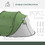 Outsunny Pop Up Tent, Instant Camping Tent with Porch and Carry Bag, 3000mm Waterproof, for 2-3 People, Green, (Poles Included) W2225P200771