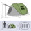 Outsunny Pop Up Tent, Instant Camping Tent with Porch and Carry Bag, 3000mm Waterproof, for 2-3 People, Green, (Poles Included) W2225P200771