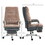 HOMCOM Big and Tall Office Chair 400 lbs with Double-tier Padded, Executive Office Chair, High Back Reclining Computer Chair with Foot Rest, Swivel Wheels, Coffee W2225P200775