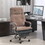 HOMCOM Big and Tall Office Chair 400 lbs with Double-tier Padded, Executive Office Chair, High Back Reclining Computer Chair with Foot Rest, Swivel Wheels, Coffee W2225P200775