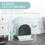PawHut Cat Litter Box with Lid, Covered Litter Box for Indoor Cats with Tray, Scoop, Filter, 17" x 17" x 18.5", Green W2225P200781