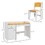 Qaba Kids Desk and Chair Set with Storage Drawer, Study Desk with Chair for Children for Arts & Crafts, Snack Time, Homeschooling, Homework, White W2225P200784