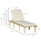 Outsunny Chaise Lounge Chair for Outdoor, Patio Recliner with 4-Position Adjustable Backrest and Cushion for Deck, Beach, Lawn and Sunbathing, Natural W2225P200799