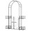 Outsunny 7' Garden Arch Arbor, Metal Arch Trellis with Gate, Garden Archway for Climbing Vines, Wedding Ceremony Decoration, Black W2225P200806