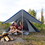 Outsunny 15.4'x15.4'x8.5' Teepee Tent, Waterproof Camping Tent with Porch Area, Floor and Carry Bag, for 2-3 Person Outdoor Backpacking Camping Hiking, Blue W2225P200810