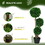 HOMCOM 3ft/35.5" Artificial 3 Ball Boxwood Topiary Tree with Pot, Indoor Outdoor Fake Plant for Home Office, Living Room Decor W2225P200815