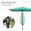 Outsunny 6.5' x 10' Rectangular Market Umbrella, Patio Outdoor Table Umbrella with Crank and Push Button Tilt, Teal W2225P200817