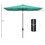 Outsunny 6.5' x 10' Rectangular Market Umbrella, Patio Outdoor Table Umbrella with Crank and Push Button Tilt, Teal W2225P200817