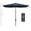 Outsunny 6.5' x 10' Rectangular Market Umbrella, Patio Outdoor Table Umbrella with Crank and Push Button Tilt, Blue W2225P200818