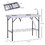 Outsunny Folding Fish Cleaning Table with Sink, Portable Camping Table with Faucet Drainage Hose, Grid Rack and Fish Cleaning Kit for Picnic, Fishing, 50" W2225P200828