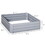 Outsunny 2 Piece Galvanized Raised Garden Bed, 3.3' x 3.3' x 1' Metal Planter Box, for Growing Vegetables, Flowers, Herbs, Succulents, Gray W2225P200832