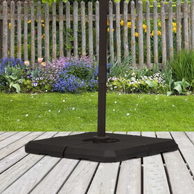Outsunny 4-Piece Heavy Duty Cantilever Offset Umbrella Stand Base Weight, 264 lb. Capacity, Easy to Fill with Water or Sand W2225P200835