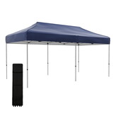 Outsunny 10' x 20' Pop Up Canopy Tent, Instant Sun Shelter with 3-Level Adjustable Height, Easy up Outdoor Tent for Parties with Wheeled Carry Bag for Garden, Patio, Dark Blue W2225P200837