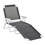 Outsunny Folding Chaise Lounge, Outdoor Sun Tanning Chair, 4-Position Reclining Back, Armrests, Metal Frame and Mesh Fabric for Beach, Yard, Patio, Dark Gray W2225P200841