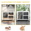 PawHut Indoor Rabbit Hutch with Wheels, Desk and Side Table Sized, Wood Rabbit Cage, Waterproof Small Rabbit Cage, Gray W2225P200851