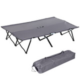 Outsunny 2 Person Folding Camping Cot for Adults, 50