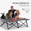 Outsunny 2 Person Folding Camping Cot for Adults, 50" Extra Wide Outdoor Portable Sleeping Cot with Carry Bag, Elevated Camping Bed, Beach Hiking, Grey W2225P200861