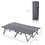 Outsunny 2 Person Folding Camping Cot for Adults, 50" Extra Wide Outdoor Portable Sleeping Cot with Carry Bag, Elevated Camping Bed, Beach Hiking, Grey W2225P200861