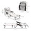 Outsunny Tanning Chaise Lounge Chair, 4-Position Beach Chair with Face & Arm Holes, Pillow headrest, Adjustable Sunbathing Chair, Cream White W2225P200863