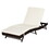 Outsunny Patio Chaise Lounge, Pool Chair with 5 Position Adjustable Backrest & Cushion, Outdoor PE Rattan Wicker Sun Tanning Seat, 78.75" x 28" x 35", Coffee W2225P200864