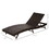 Outsunny Patio Chaise Lounge, Pool Chair with 5 Position Adjustable Backrest & Cushion, Outdoor PE Rattan Wicker Sun Tanning Seat, 78.75" x 28" x 35", Coffee W2225P200864