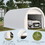 Outsunny 10' x 16' Carport, Heavy Duty Portable Garage Storage Tent with Large Zippered Door, Anti-UV PE Canopy Cover for Car, Truck, Boat, Motorcycle, Bike, Garden Tools, Outdoor Work, White