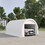 Outsunny 10' x 16' Carport, Heavy Duty Portable Garage Storage Tent with Large Zippered Door, Anti-UV PE Canopy Cover for Car, Truck, Boat, Motorcycle, Bike, Garden Tools, Outdoor Work, White