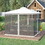 Outsunny 10' x 13' Replacement Mesh Sidewall Netting for Patio Gazebos and Canopy Tents with Zippers (Sidewall Only), White W2225P200873