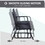 Outsunny Patio 2-Person Wicker Glider Bench Rocking Chair, Outdoor All-Hand Woven PE Rattan Loveseat w/ Ergonomic Design Rocking System for Patio, Garden, Porch, Lawn, Black W2225P200877